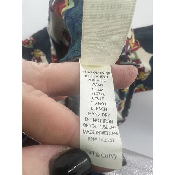 LuLaRoe Women’s Leggings Size TC Tall/Curvy XL Christmas Santa Claus Xmas Snow - Picture 3 of 8